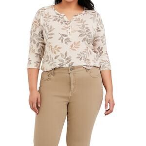 Chico's Jeans NWT Size 4 (20) Perfect Stretch Girlfriend Slim Ankle Mocha Latte